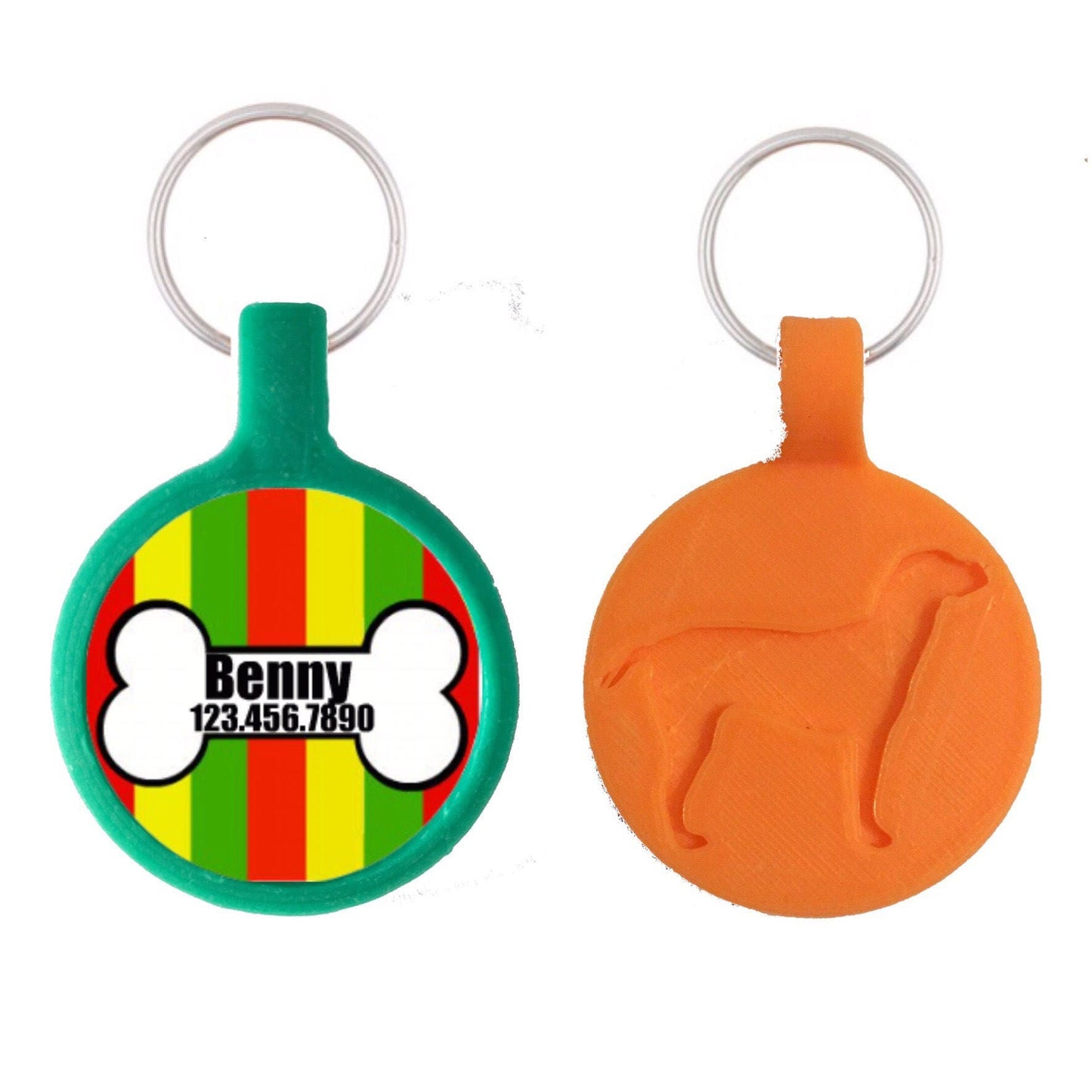 Rasta Dog Silver Custom Pet ID Tag Bob Marley Jamaica Rastafarian Dog Tag Cat ID