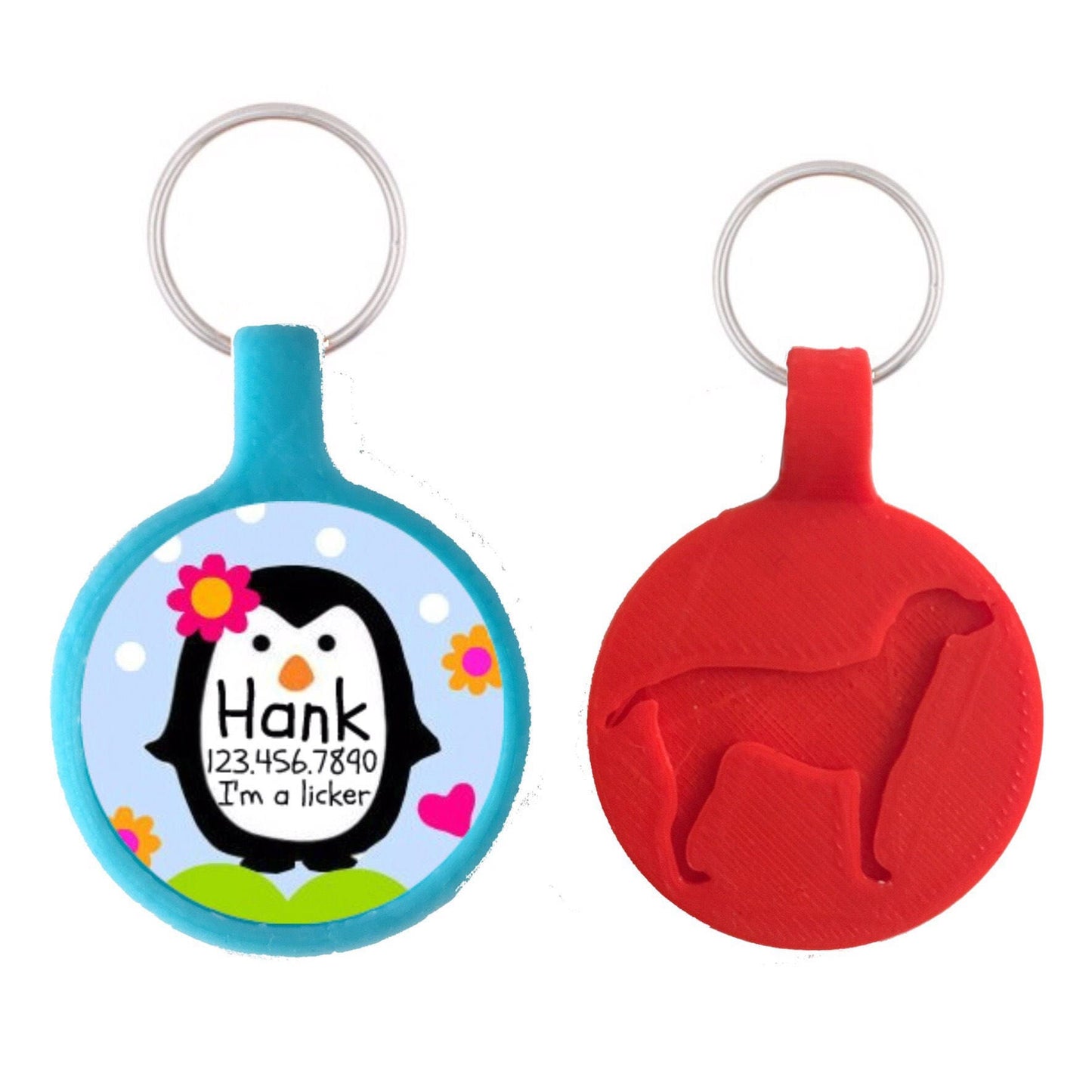 Happy Penguins Custom Pet ID Tag
