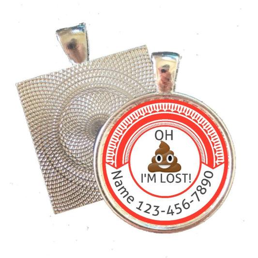 Oh Shit, I'm Lost! Personalized Dog ID Pet Tag Custom Pet Tag You Choose Tag Size & Colors, More Colors!