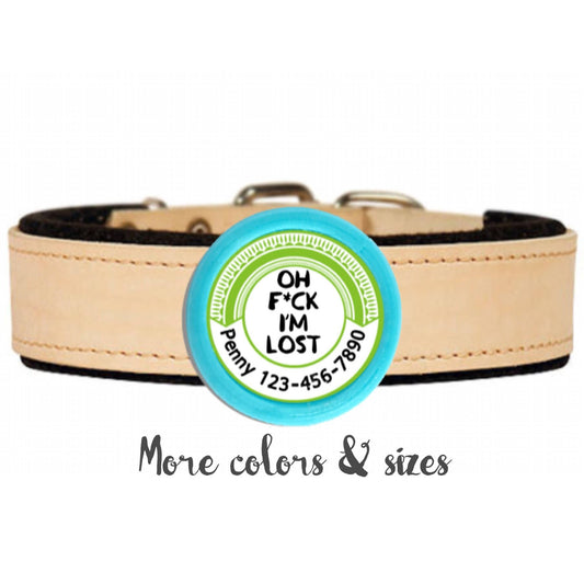 Oh F*CK I'm Lost! TWIST Tag- Silent, Eco-Friendly, Ringless Id Tag for Cats and Dogs