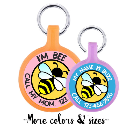 Buzzy Bee- Eco-Friendly & Silent Pet ID Tag for cats and dogs
