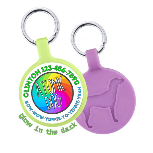 Atomic Dog Funkadelic Personalized Dog ID Pet Tag Custom Pet Tag You Choose Tag Size & Colors
