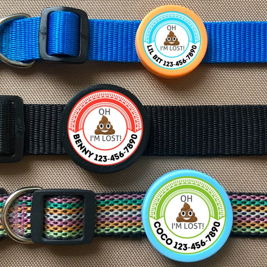 Oh Shit, I'm Lost! TWIST Tag- Silent, Eco-Friendly, Ringless Id Tag for Cats and Dogs