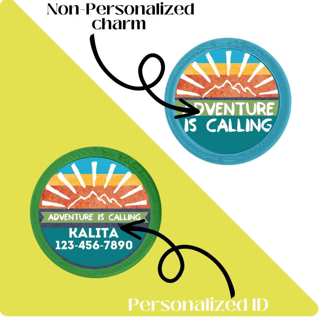 Adventure Is Calling Tag- Silent, Eco-Friendly, Ringless ID Tag for Cats and Dogs that love the outdoors