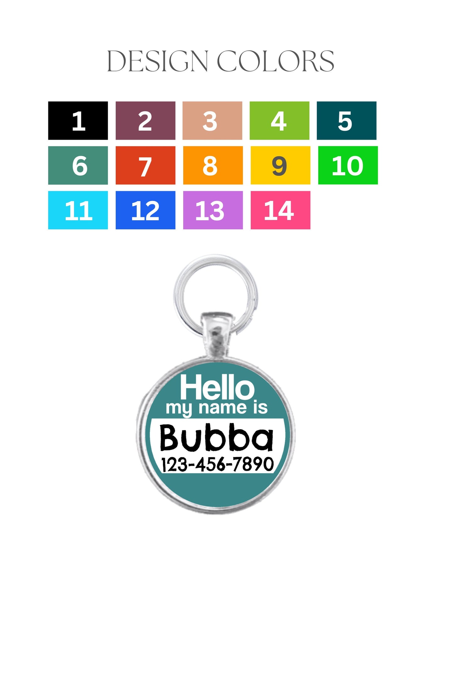 The Original "Hello My Name Is" Silver Pet ID Tag -As Seen In Modern Dog Magazine