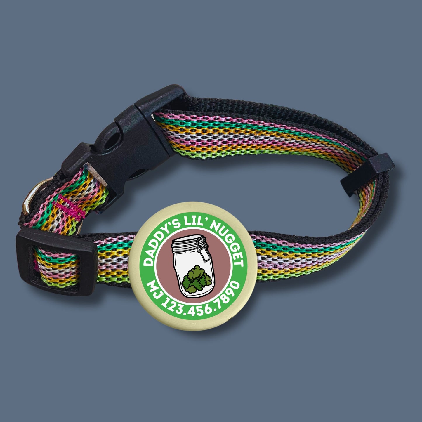 Lil Nugget Cannabis Silent Eco-Friendly Ringless ID Tag for Cats and Dogs