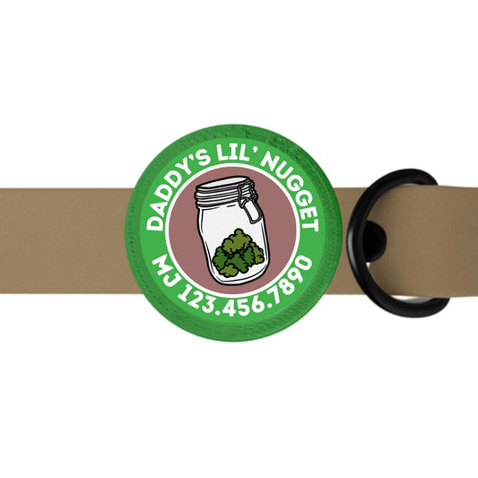Lil Nugget Cannabis Silent Eco-Friendly Ringless ID Tag for Cats and Dogs