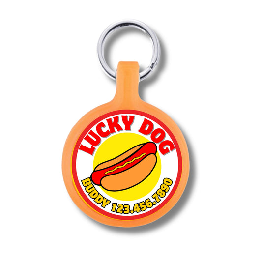 Lucky Dog Nola Personalized Dog ID Pet Tag Custom Pet Tag You Choose Tag Size & Colors