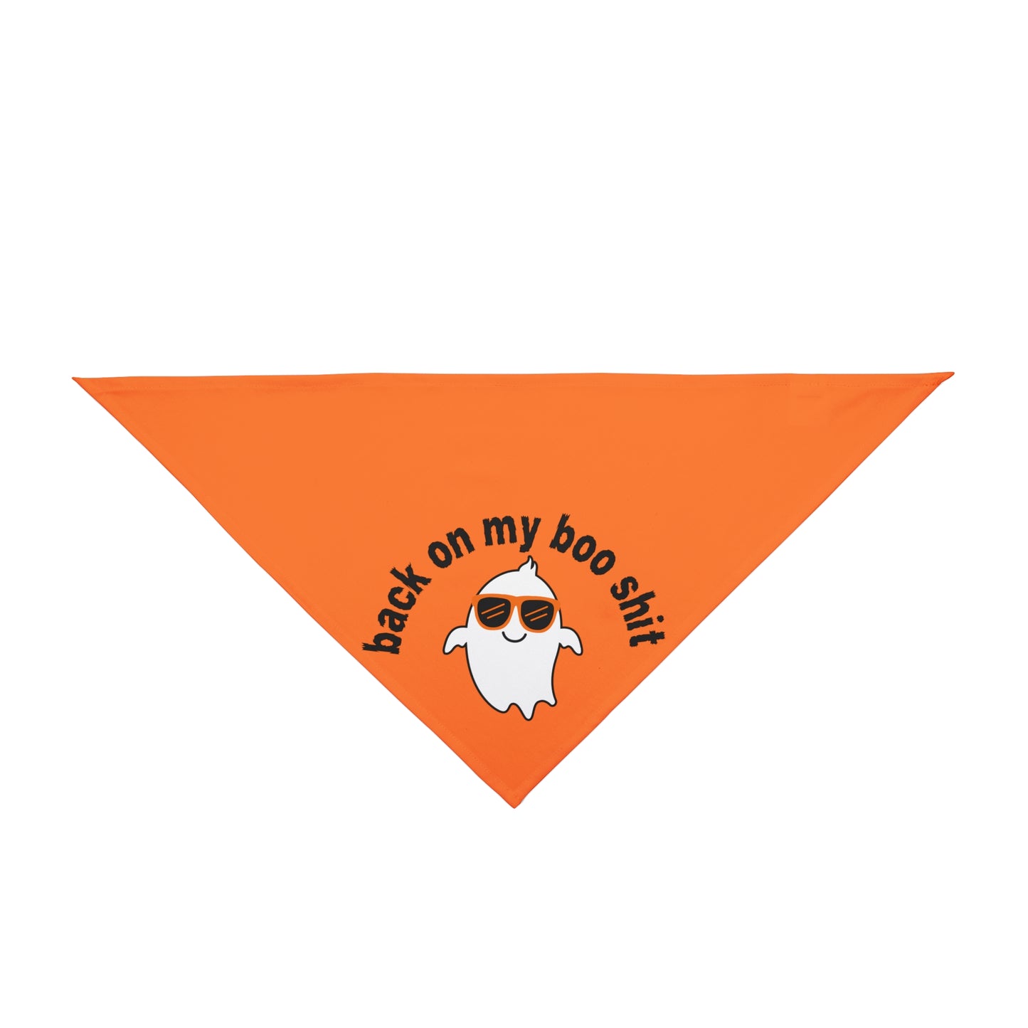 Halloween Ghost Back On My Boo Shit Pet Bandana- 2 Sizes