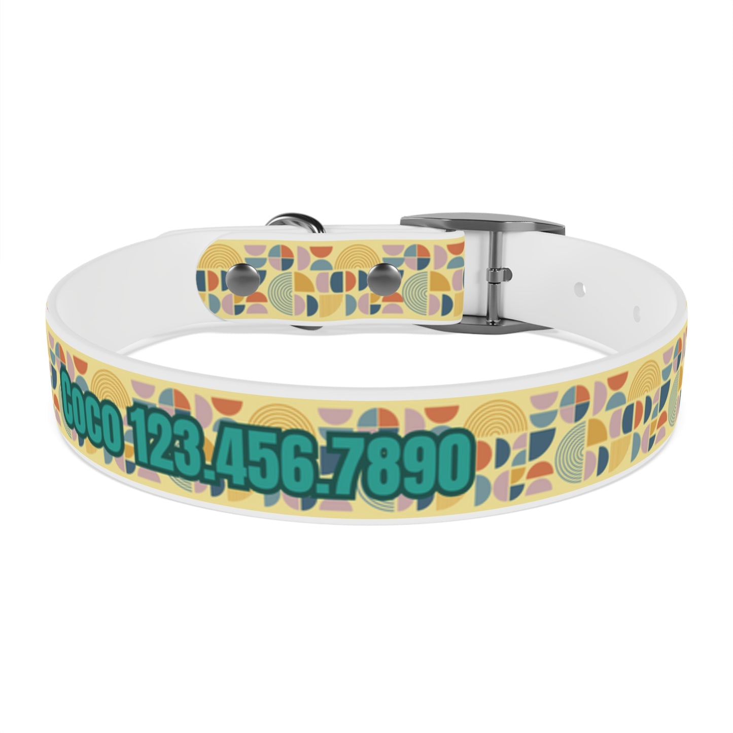 Atomic Pattern Dog Collar -Choose Buckle Finish