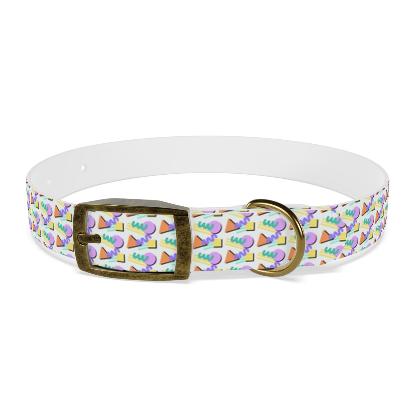 90s Kid Geometric Hypoallergenic Dog Collar -Choose Buckle Finish