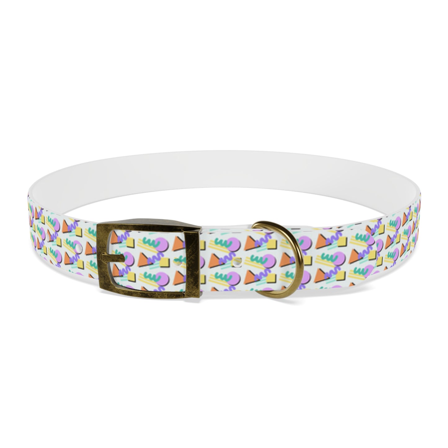 90s Kid Geometric Hypoallergenic Dog Collar -Choose Buckle Finish