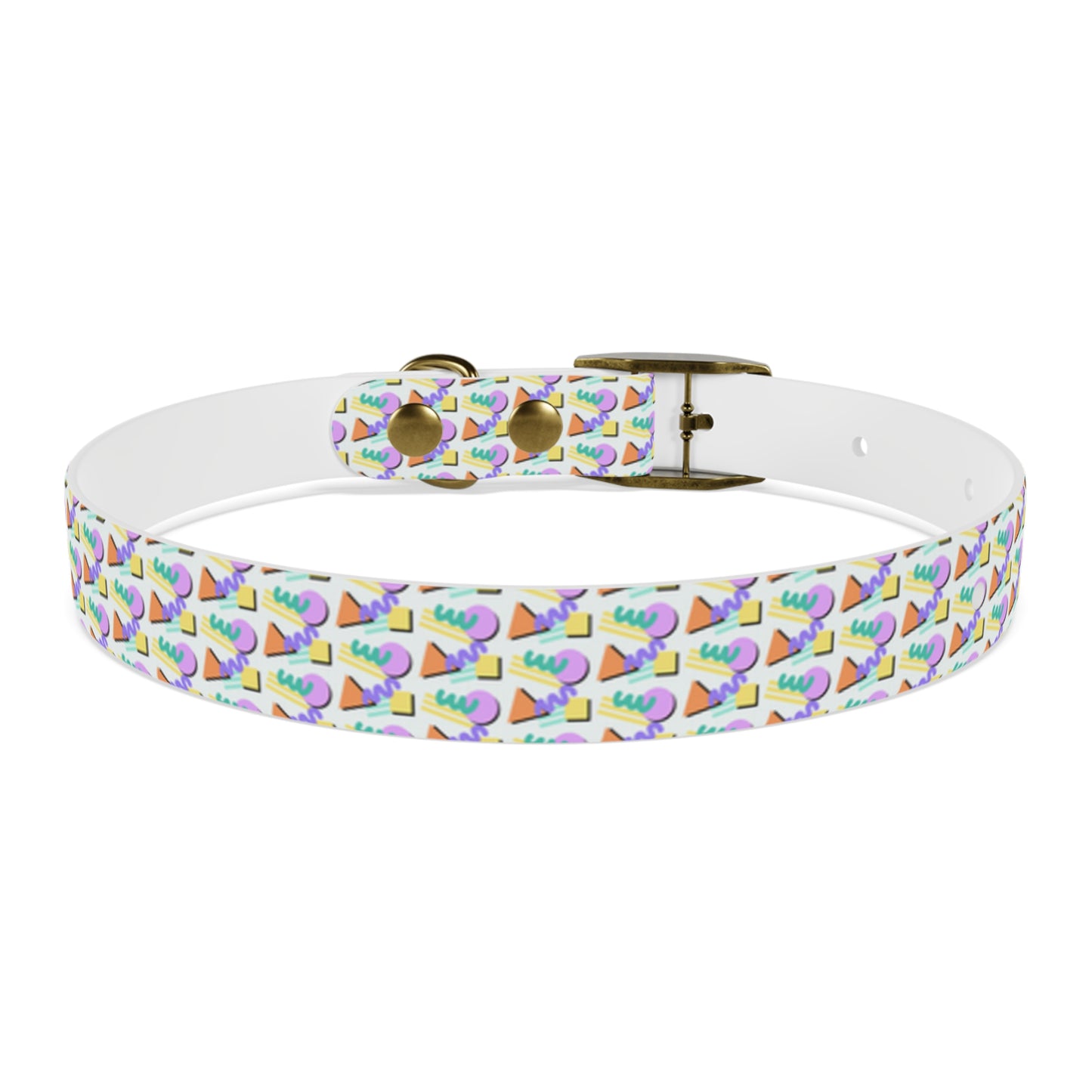 90s Kid Geometric Hypoallergenic Dog Collar -Choose Buckle Finish