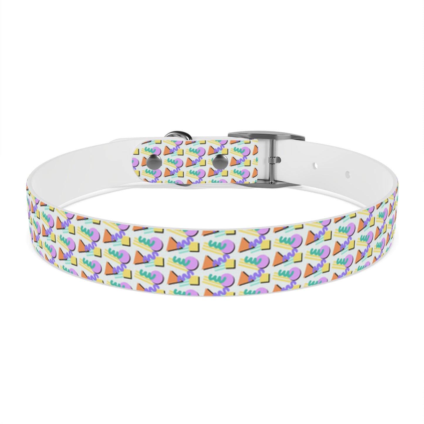 90s Kid Geometric Hypoallergenic Dog Collar -Choose Buckle Finish