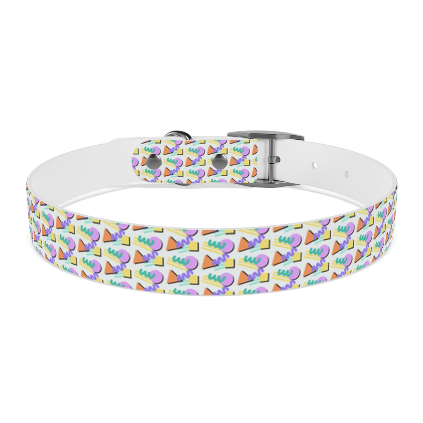 90s Kid Geometric Hypoallergenic Dog Collar -Choose Buckle Finish