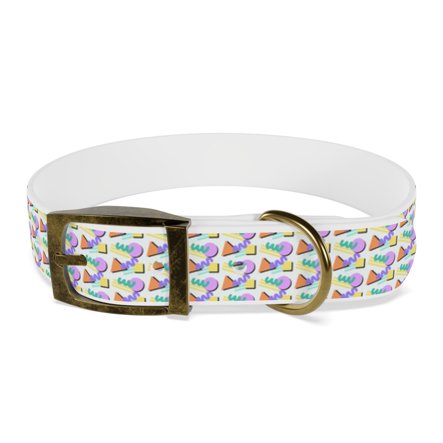 90s Kid Geometric Hypoallergenic Dog Collar -Choose Buckle Finish