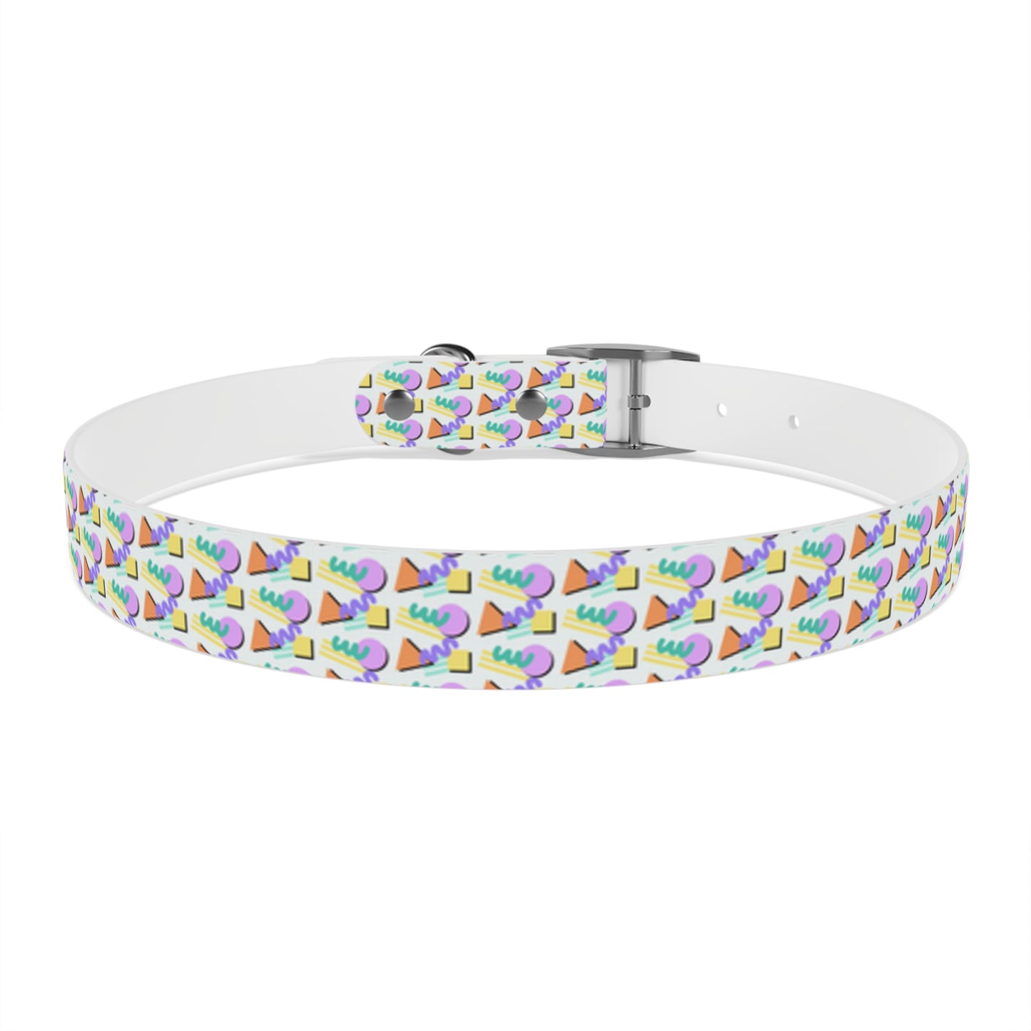 90s Kid Geometric Hypoallergenic Dog Collar -Choose Buckle Finish