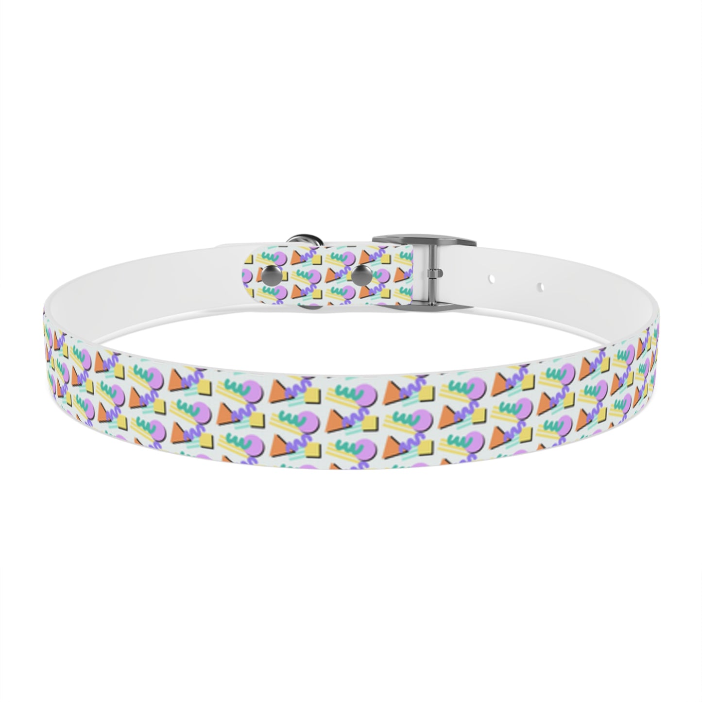 90s Kid Geometric Hypoallergenic Dog Collar -Choose Buckle Finish