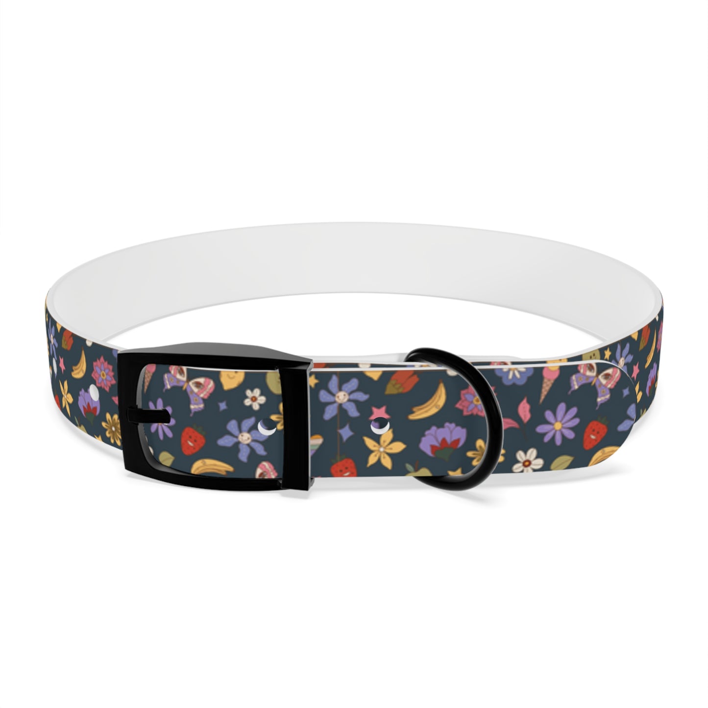 Flutter Bloom Floral Hypoallergenic Dog Collar -Choose Buckle Finish