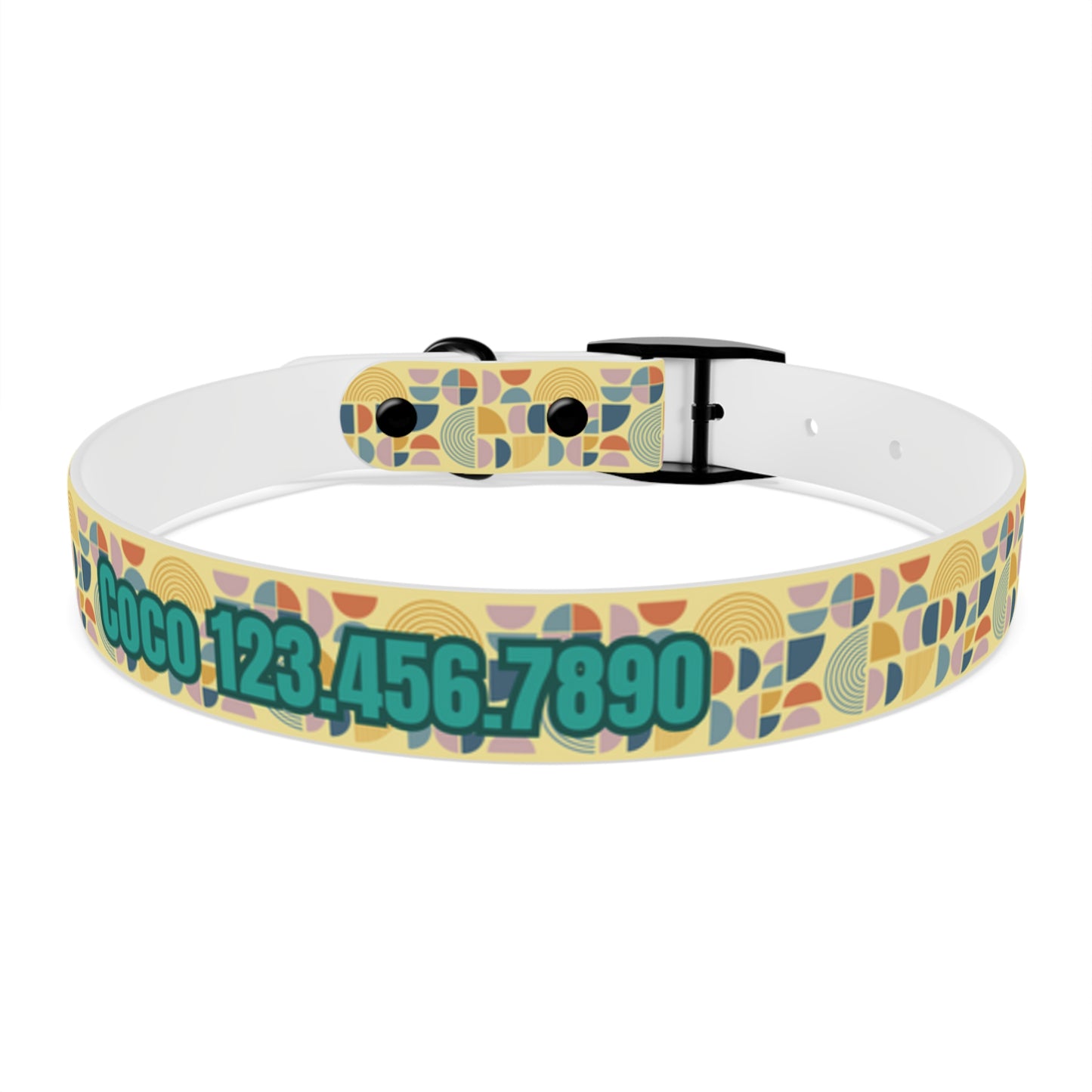 Atomic Pattern Dog Collar -Choose Buckle Finish