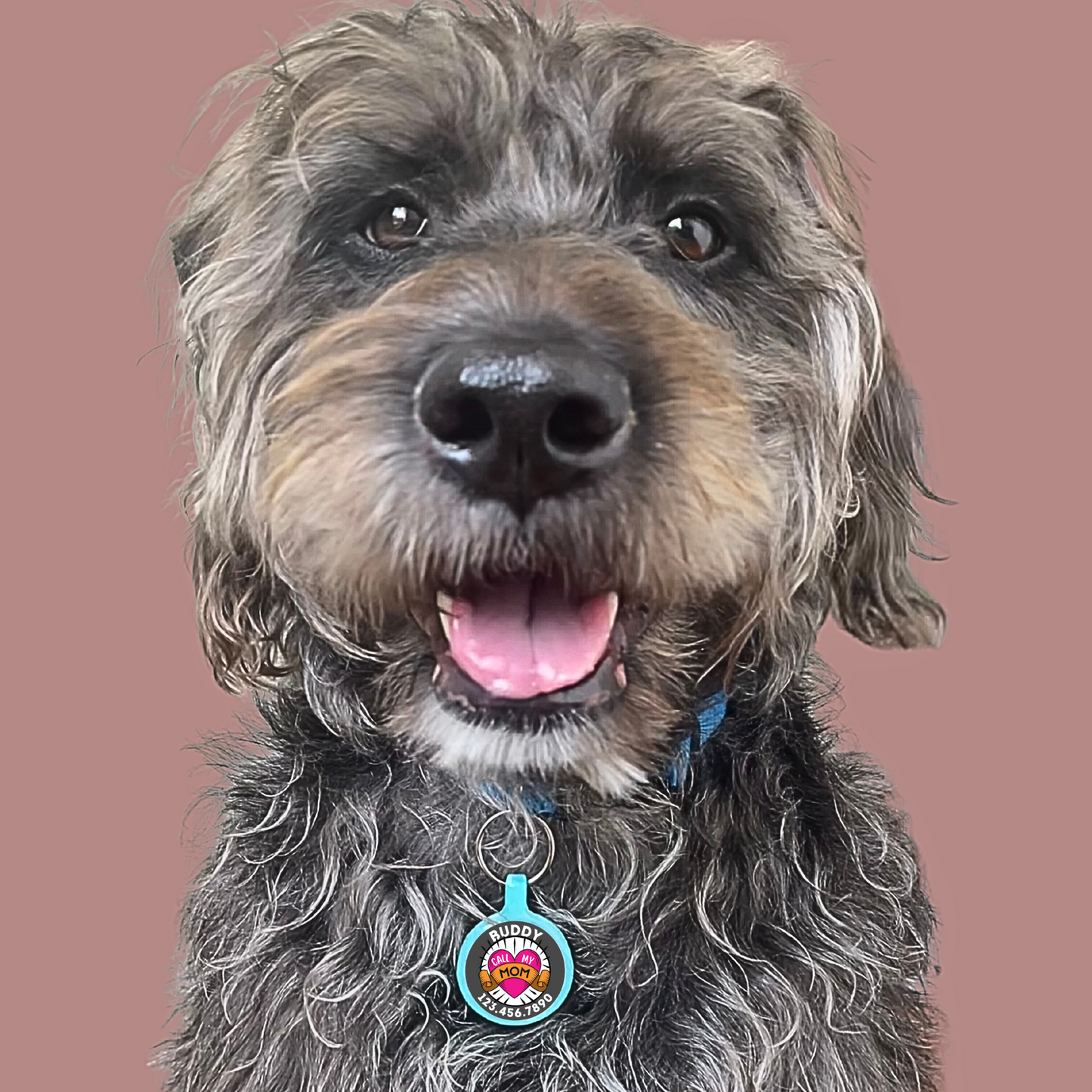 Mom Tattoo Personalized Dog ID Pet Tag Custom Pet Tag You Choose Tag Size & Colors