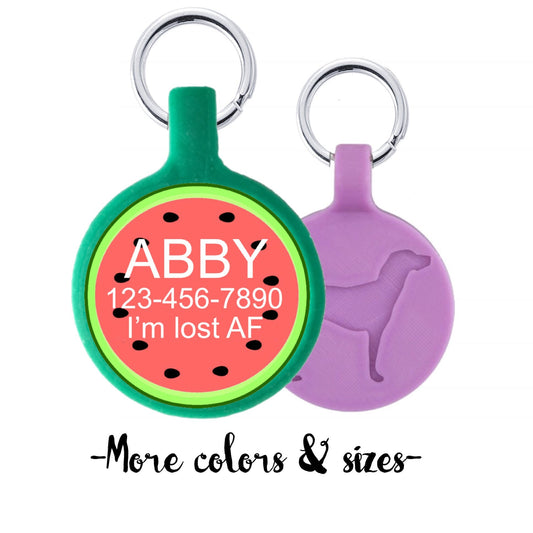 Watermelon Cute Pet ID Tag Eco Friendly Tag for Dogs and Cats 3D