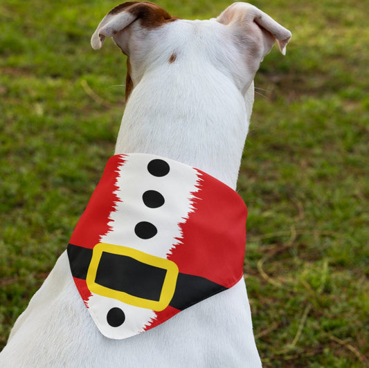 Santa Paws Suit Pet Bandana- 2 Sizes for Dogs and Cats