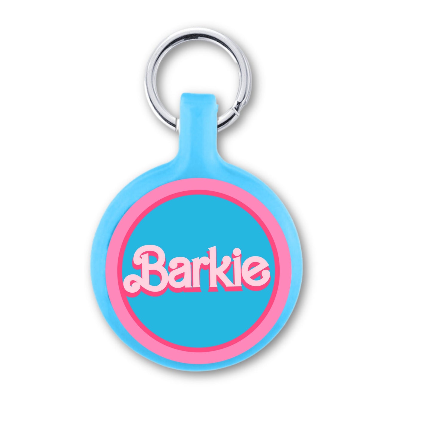 Barkie Pet ID Tag for Dogs Charm or Personalized Barbie & Ken