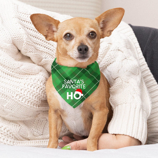 Santa's Favorite Ho Pet Bandana- 2 Sizes for Dogs and Cats