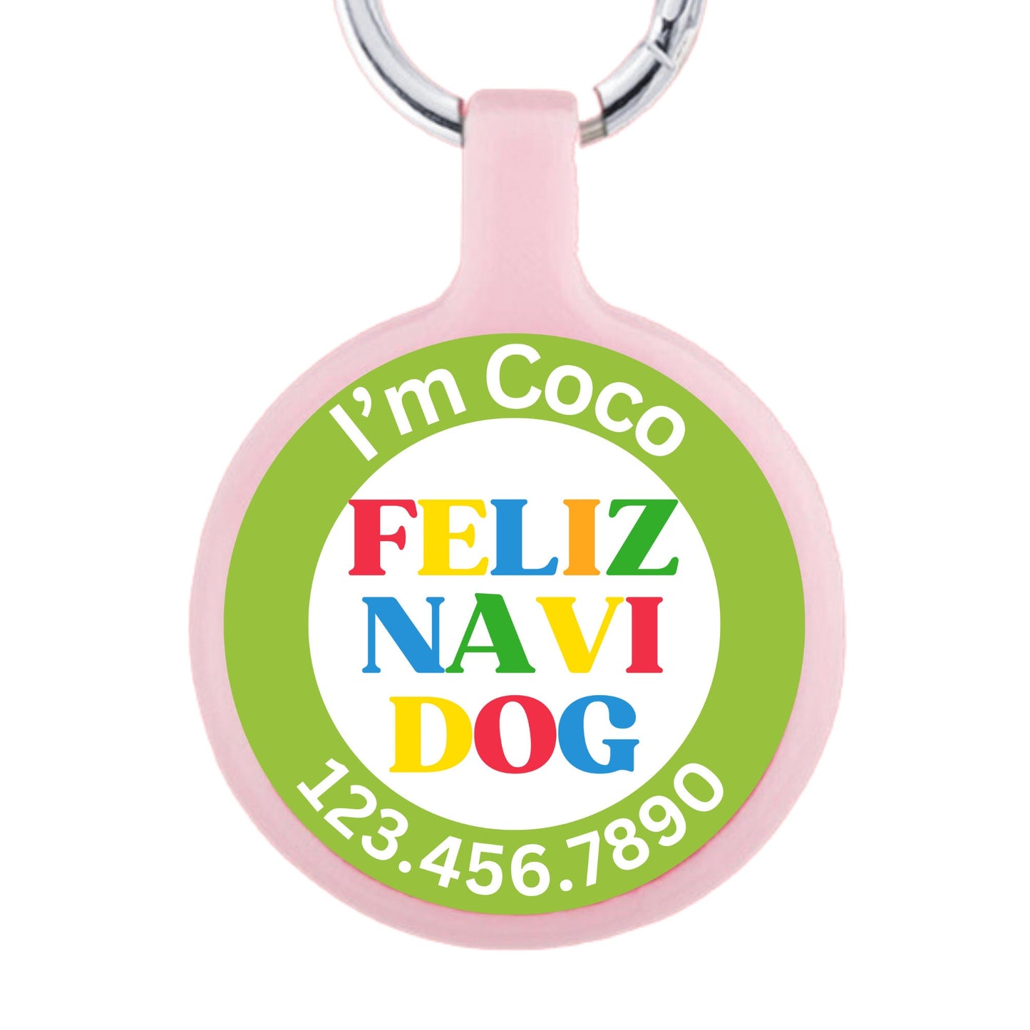Holiday Customized Text Pet ID Tag. More Colors & Sizes! Christmas Thanksgiving Hanukkah Quiet Dog Tag Cat ID